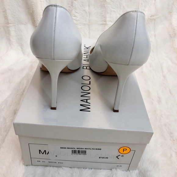 MANOLO BLAHNIK HEELS/SIZE 6/WEDDING SHOES - Picture 3 of 10